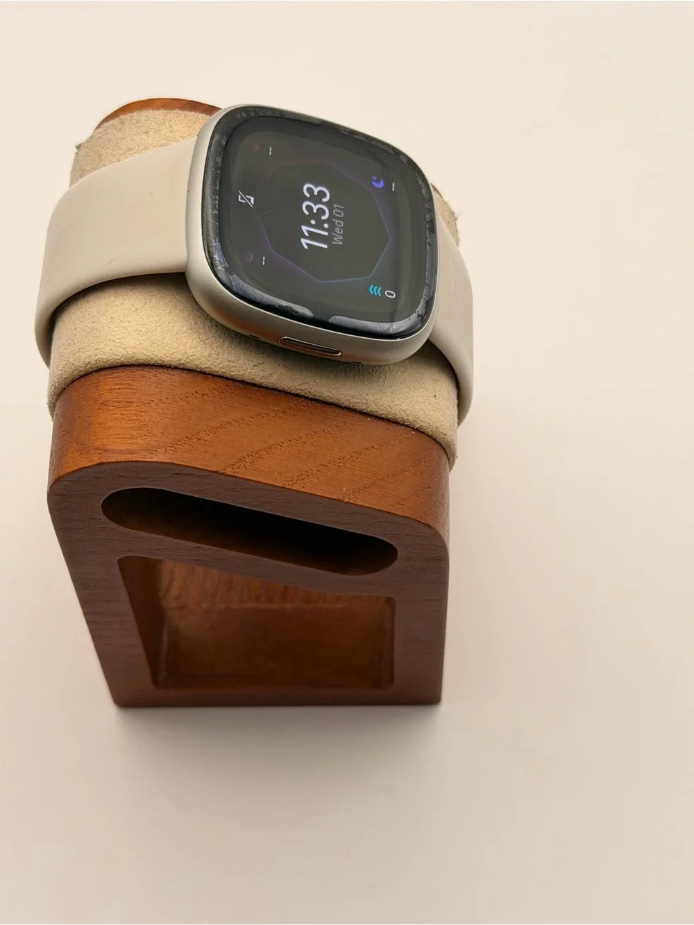 Fitbit Sense 2, Tested, Silver/white, Good, New Band, Charger Included,